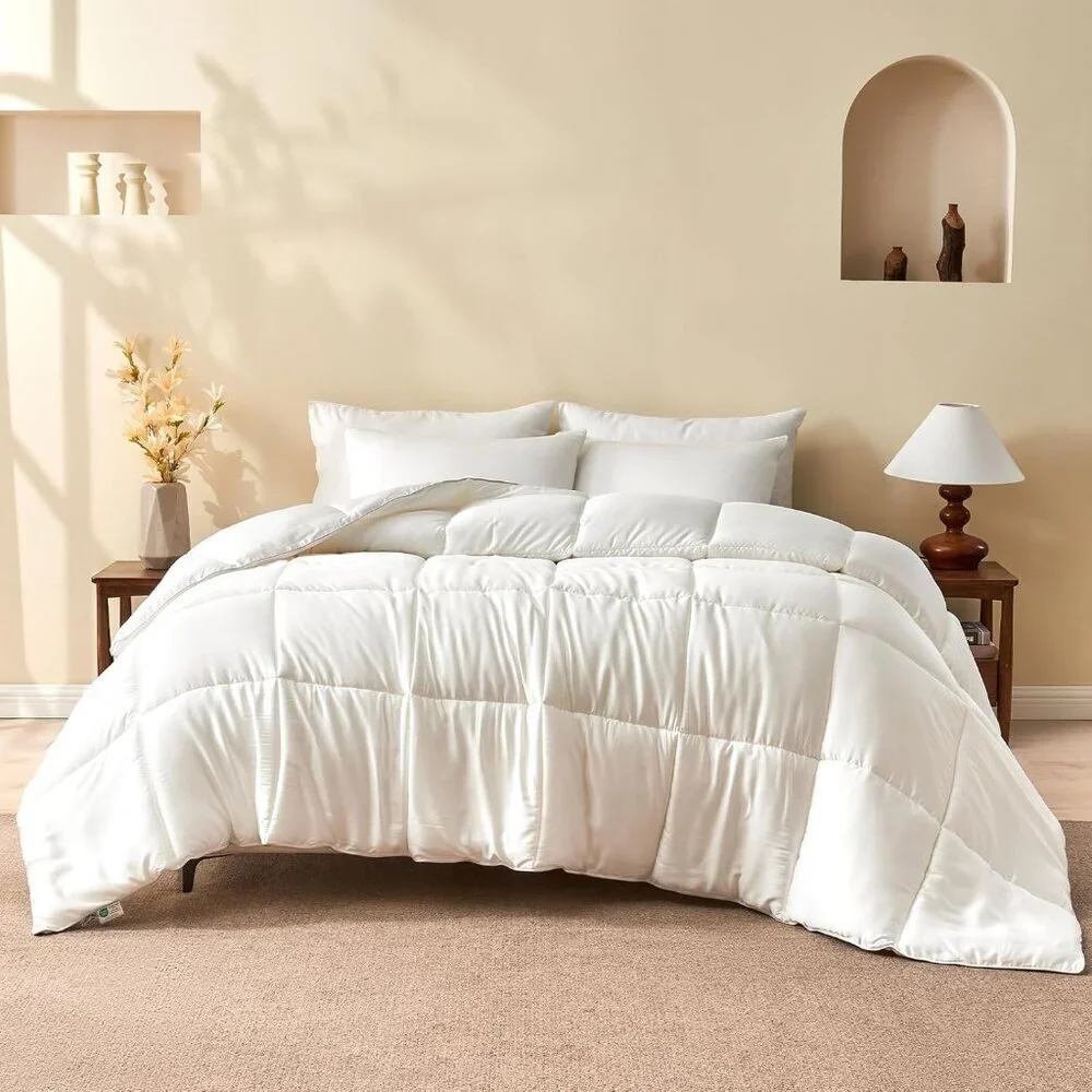 BPC 100% Rayon Derived from Bamboo Silk Blend Comforter Full/Queen Size,